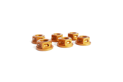 Evotech Srl Billet Aluminum Ring Gear Sprocket Nuts (set of 6) for Ducati and KTM - M8x1.25