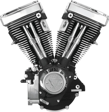 S&S Cycle 84-99 BT V80 Long Block Engine - Wrinkle Black