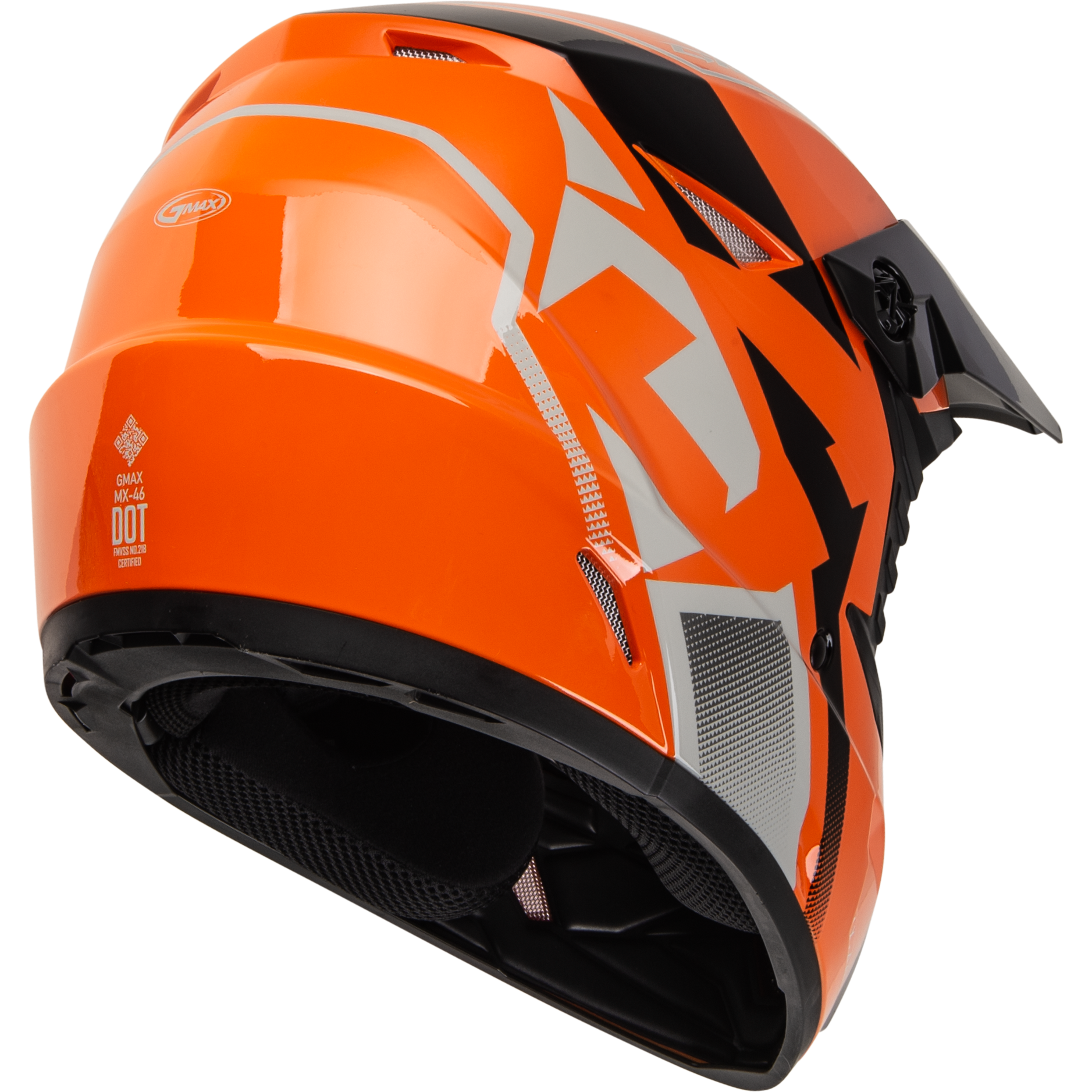 Mx 46 Compound Helmet Orange/Black/Grey Ys