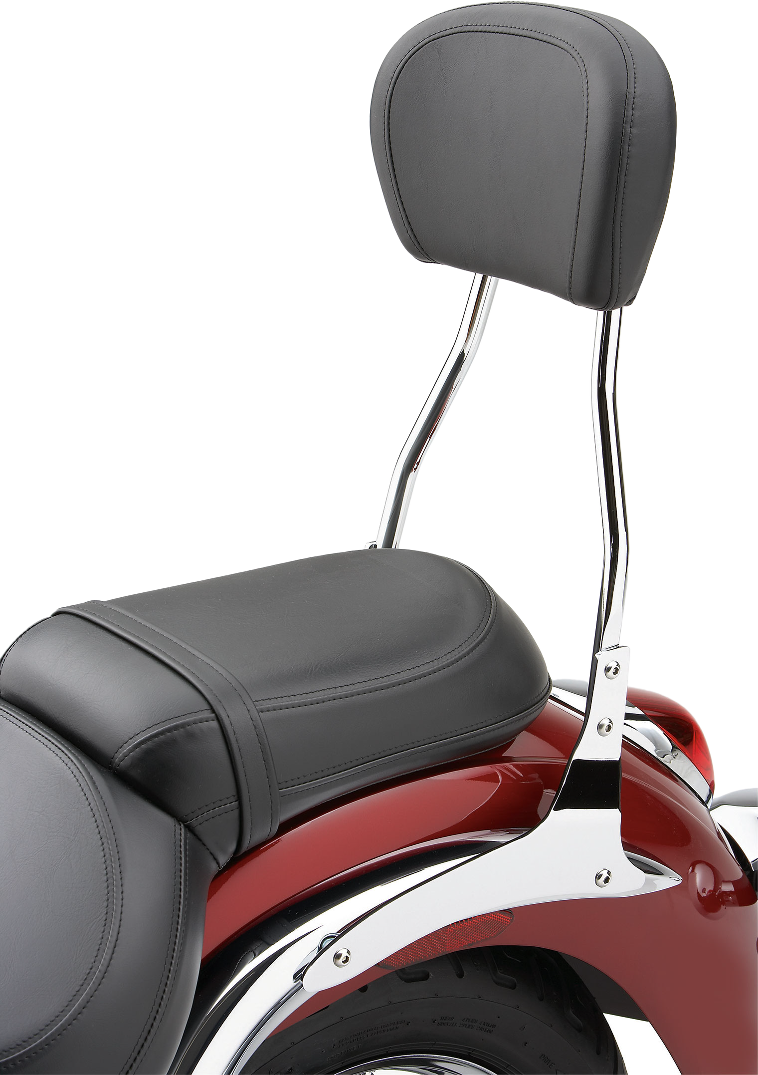 Std Round Sissy Bar W/Pad Chrome Yam V Star 1300 07 15