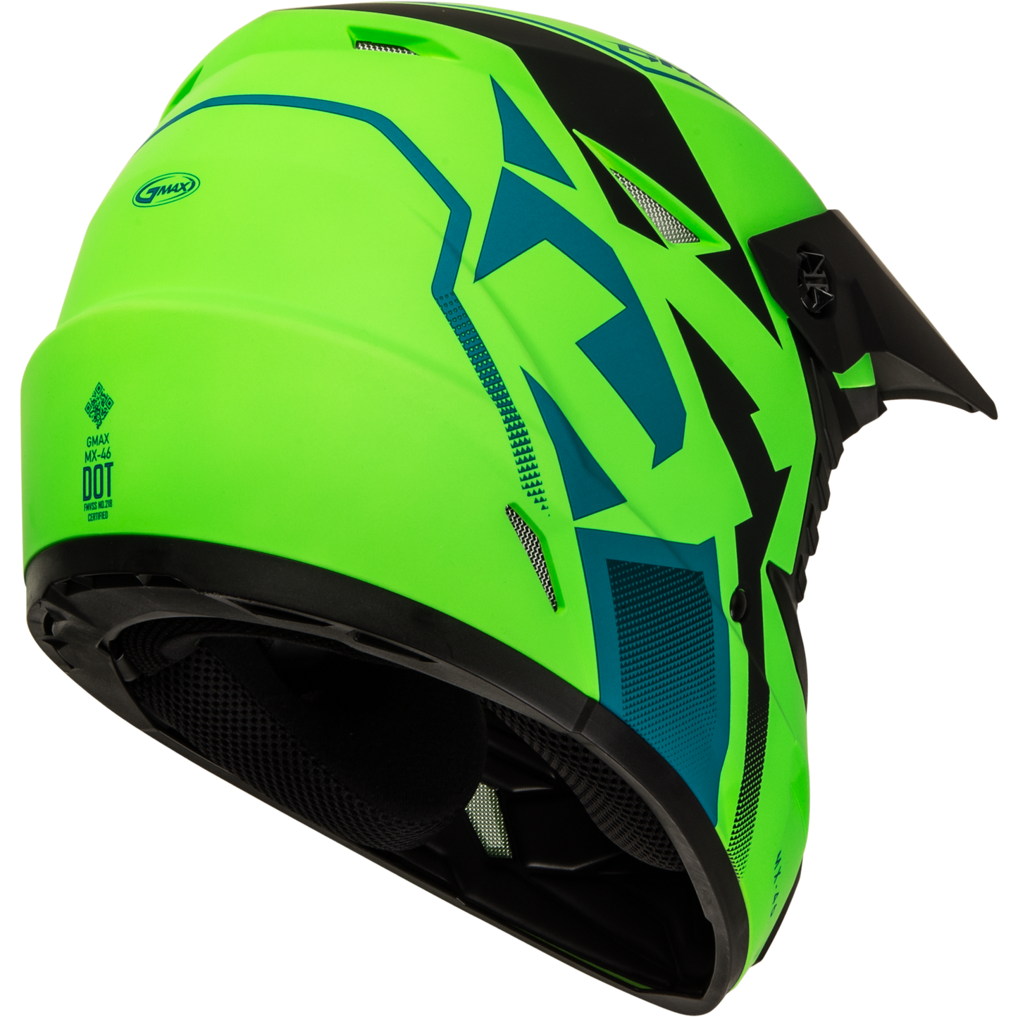Mx 46 Compound Helmet Matte Hi Vis Green/Blk/Blue 2x