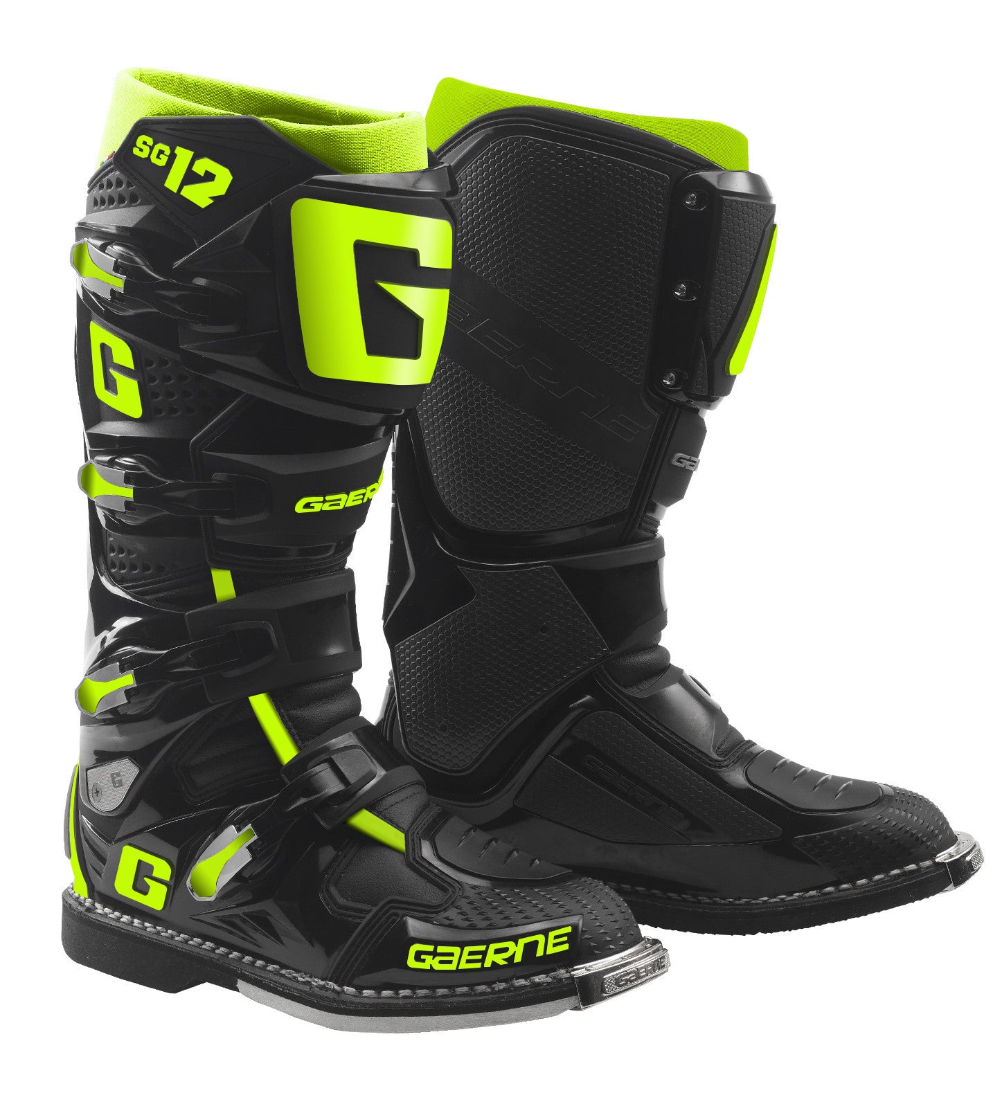 Sg12 Boots Black/Yellow Fluo Sz 8
