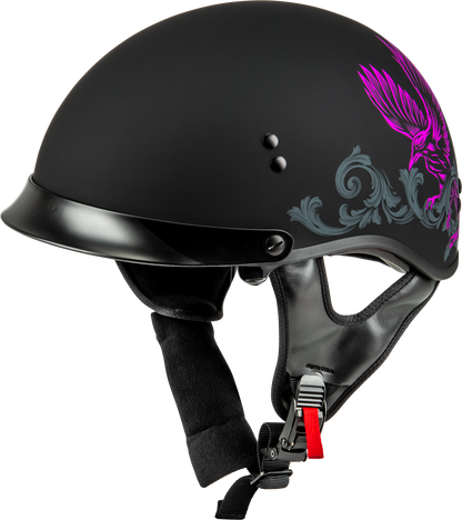 Hh 65 Corvus Helmet W/Peak Matte Black/Purple/Grey Xs