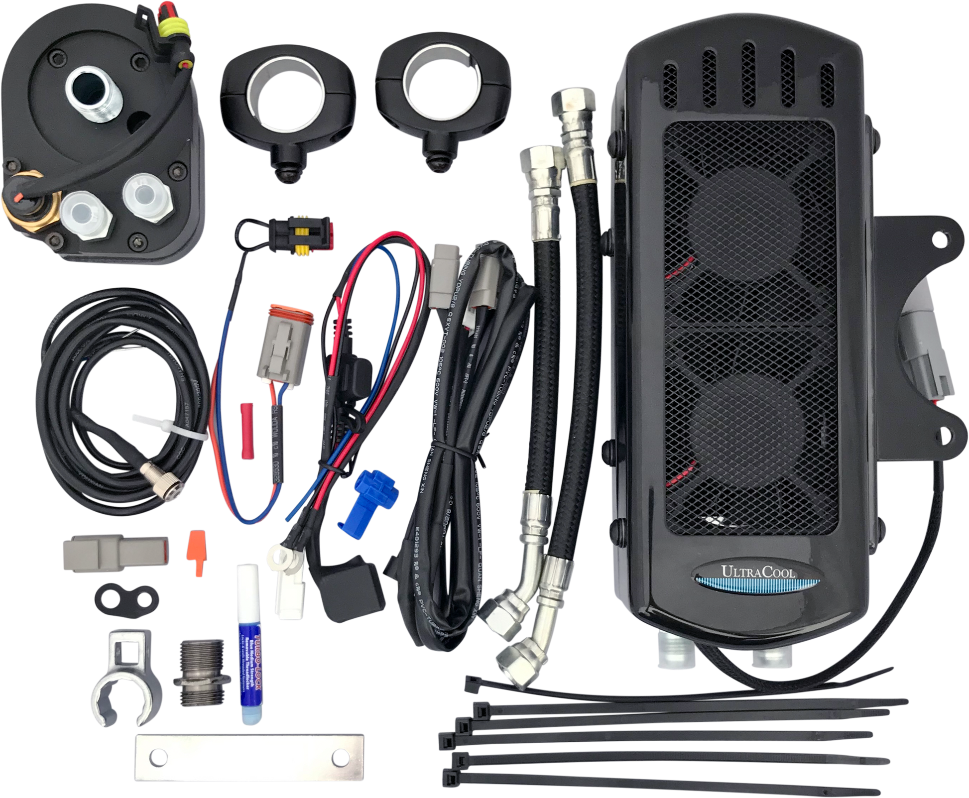 Side Mount Oil Cooler Tc Touring `09 16  Gloss Blk