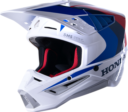 Honda S M5 Helmet White/Blue/Red Glossy Xl