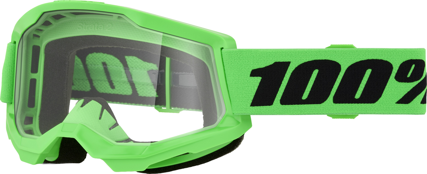 Strata 2 Goggle Neon Green Clear Lens
