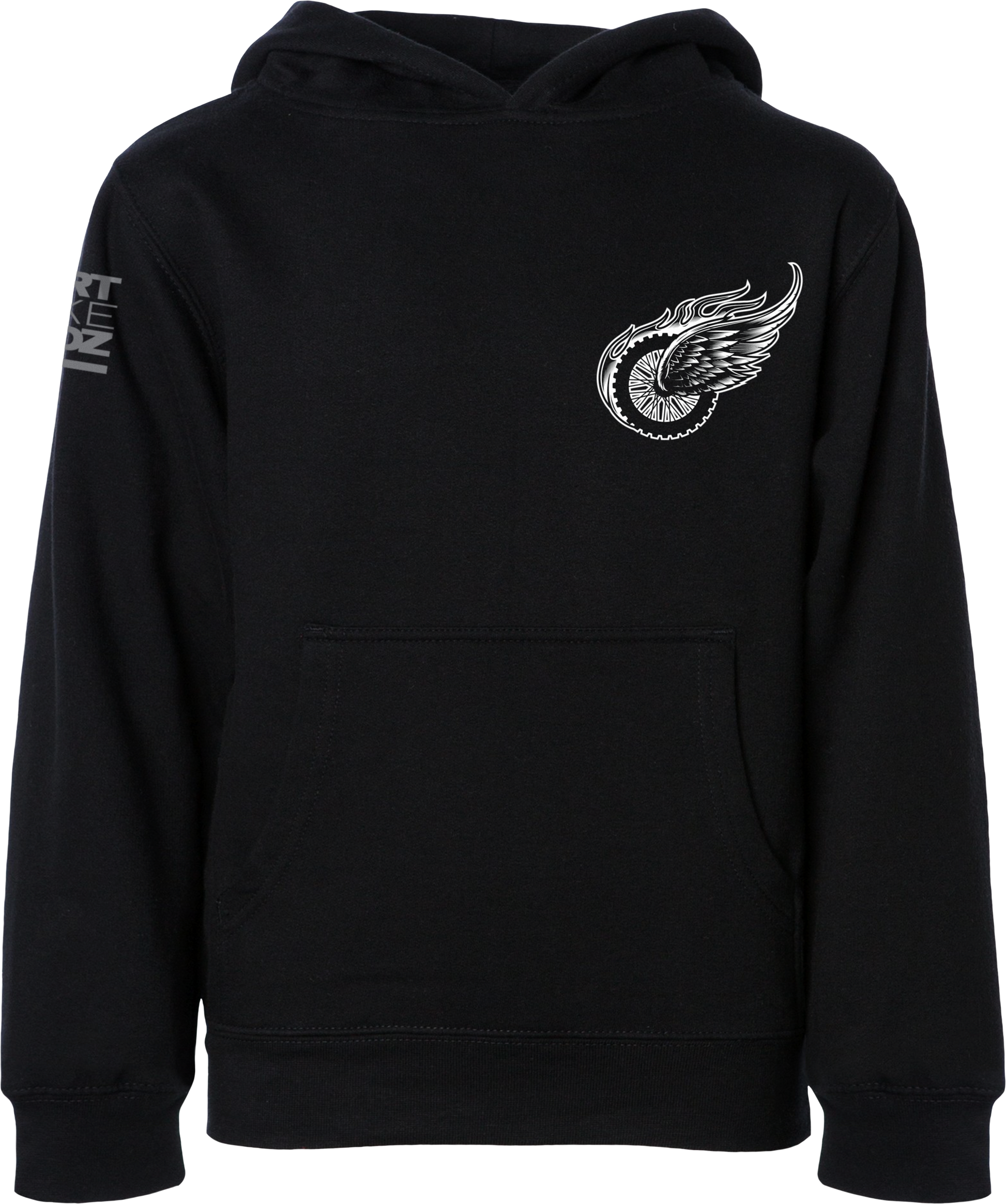 Two Wheels Youth Hoodie Black Yx