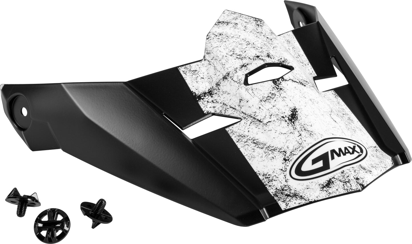 Visor W/Screws Dominant Mx 46 Matte Black/White/Red Xs Sm
