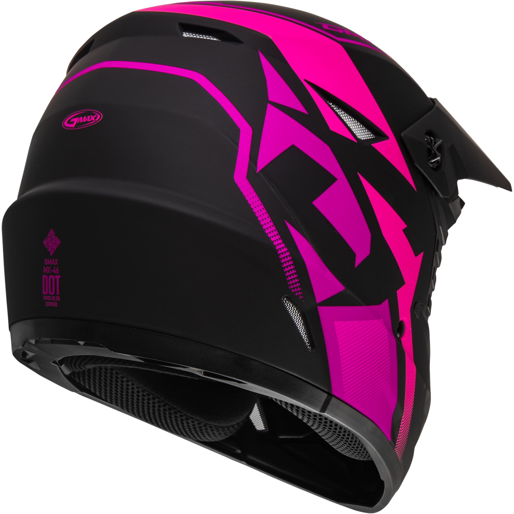 Mx 46 Compound Helmet Matte Black/Pink Lg