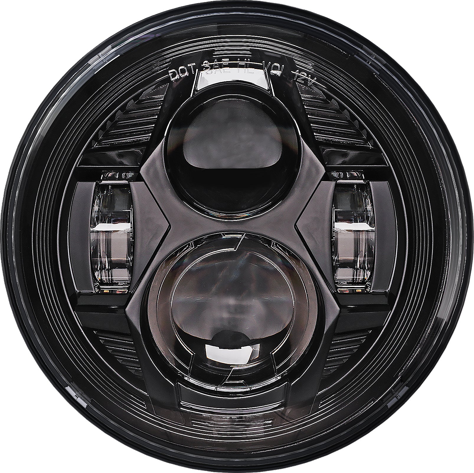 7" Led Headlight Black