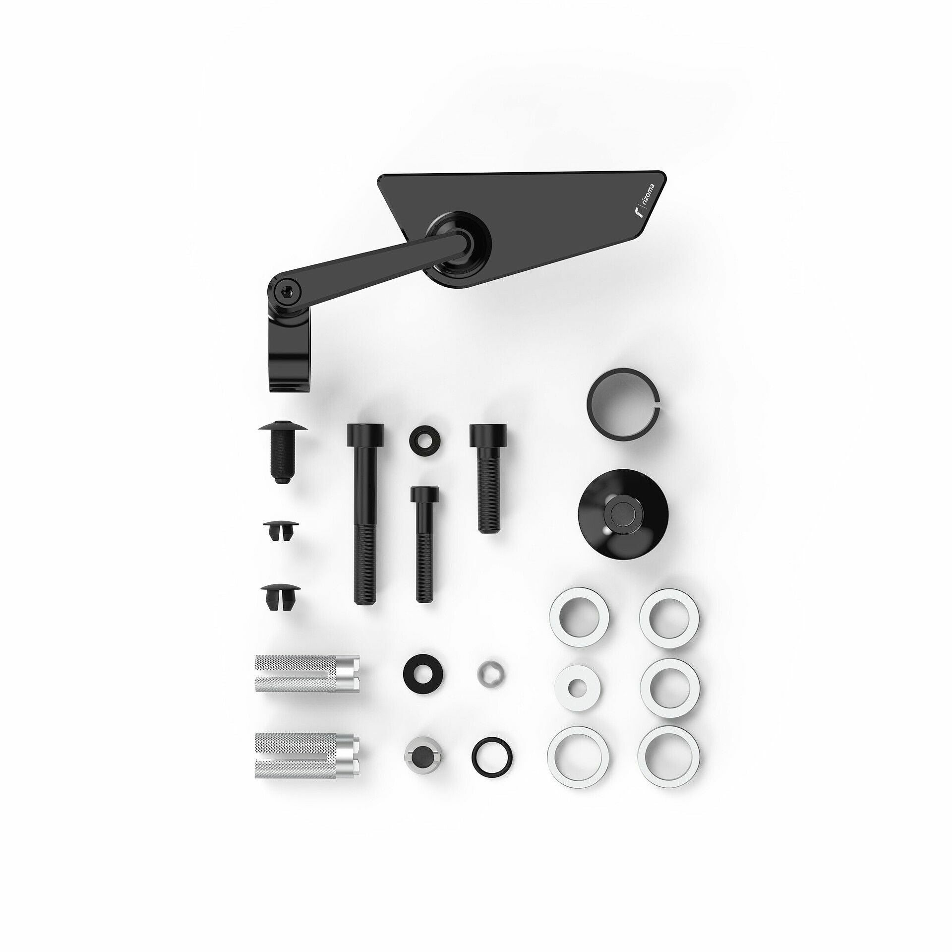 Cut Edge Bar End Mirror Universal Left Black Ea