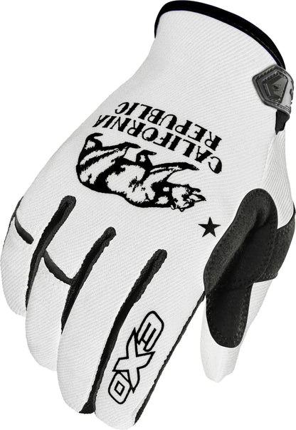 Moto Flex Gloves Golden State White/Black Md