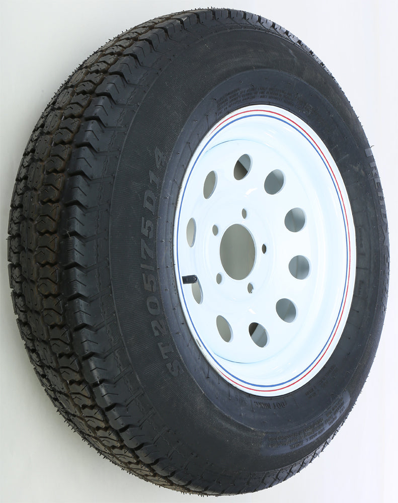 Trailer Tire And Wheel Assembly White