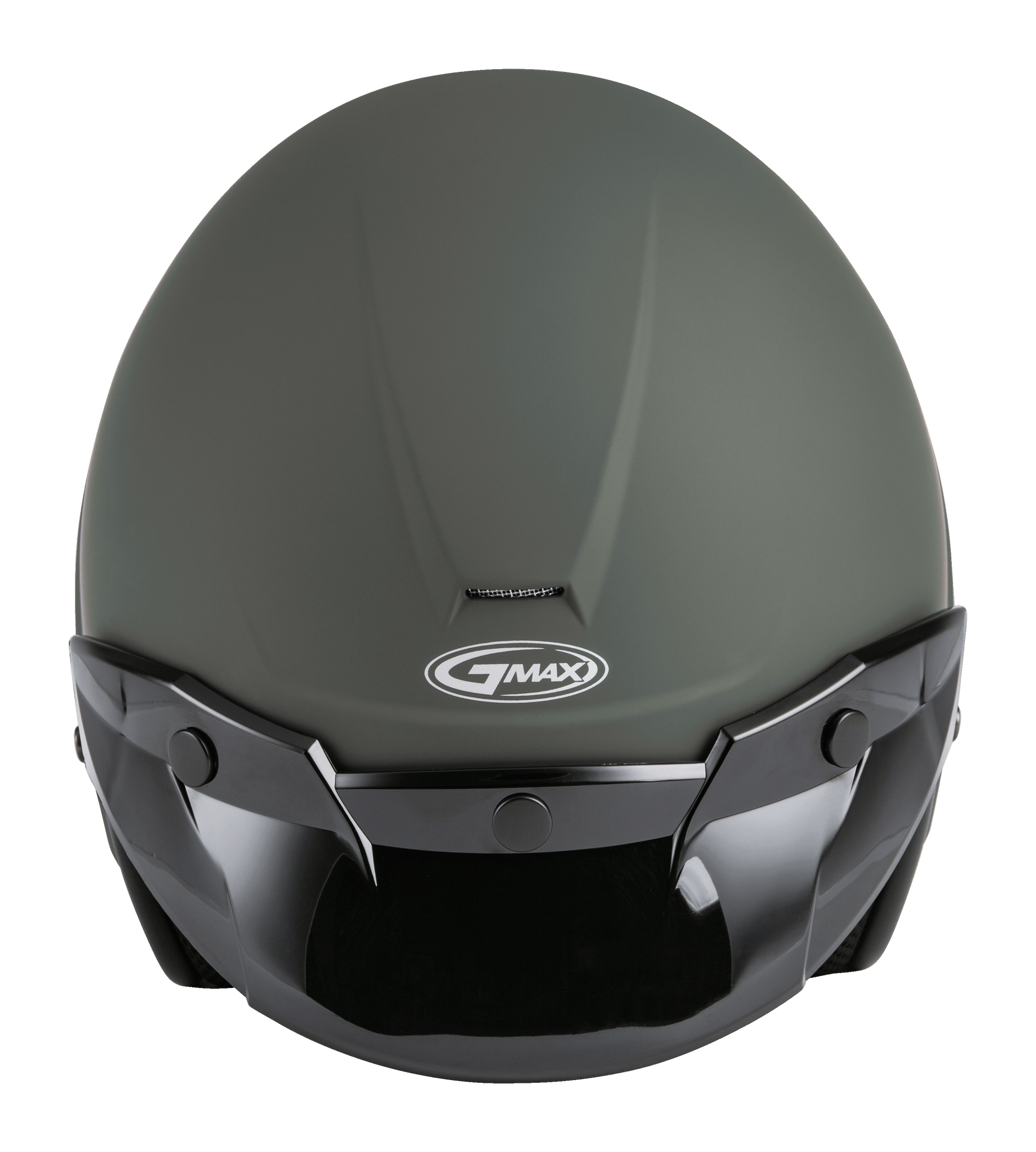 Of 2 Open Face Helmet Matte Green Sm