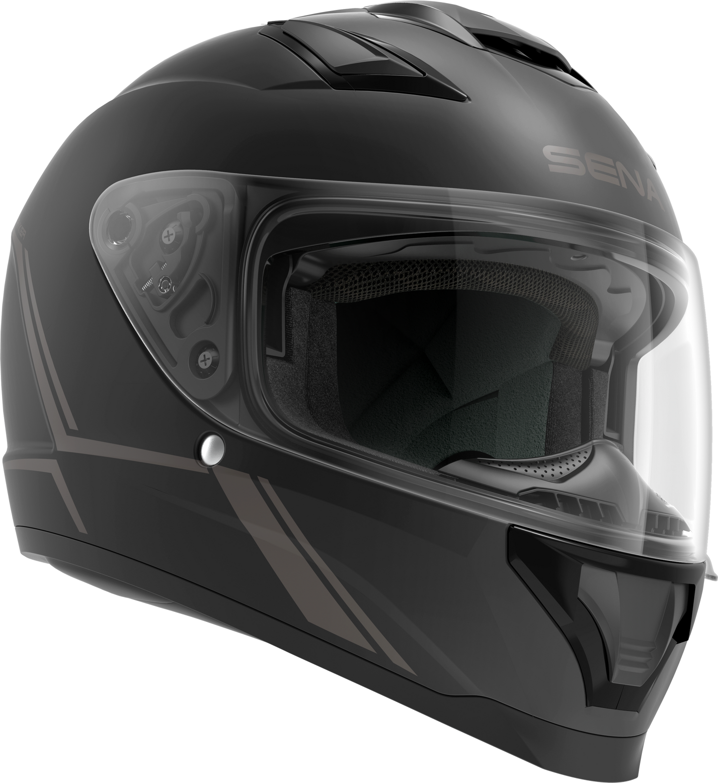 Stryker Full Face Helmet With Mesh Intercom Matte Black Xl