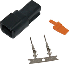 Deutsch Dtm 2 Pin Blk Receptcl W/2 Stmpd Trmnls Hd 74102 98bk