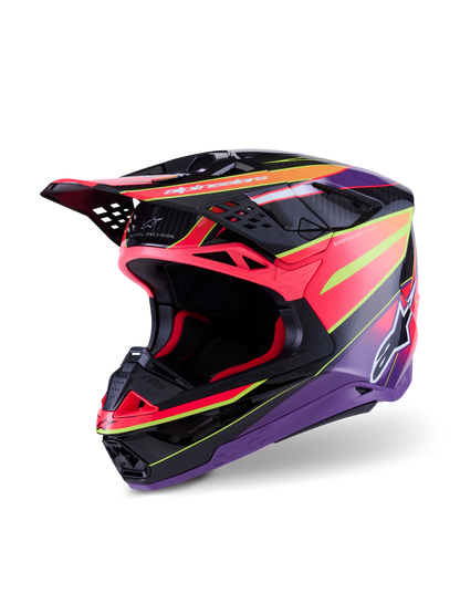 Supertech S M10 Era Helmet Pnk/Violet/Ylw Fluo Glossy Xs