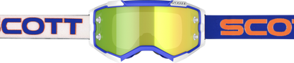 Fury Goggle Retro White/Blue Yellow Chrome Works