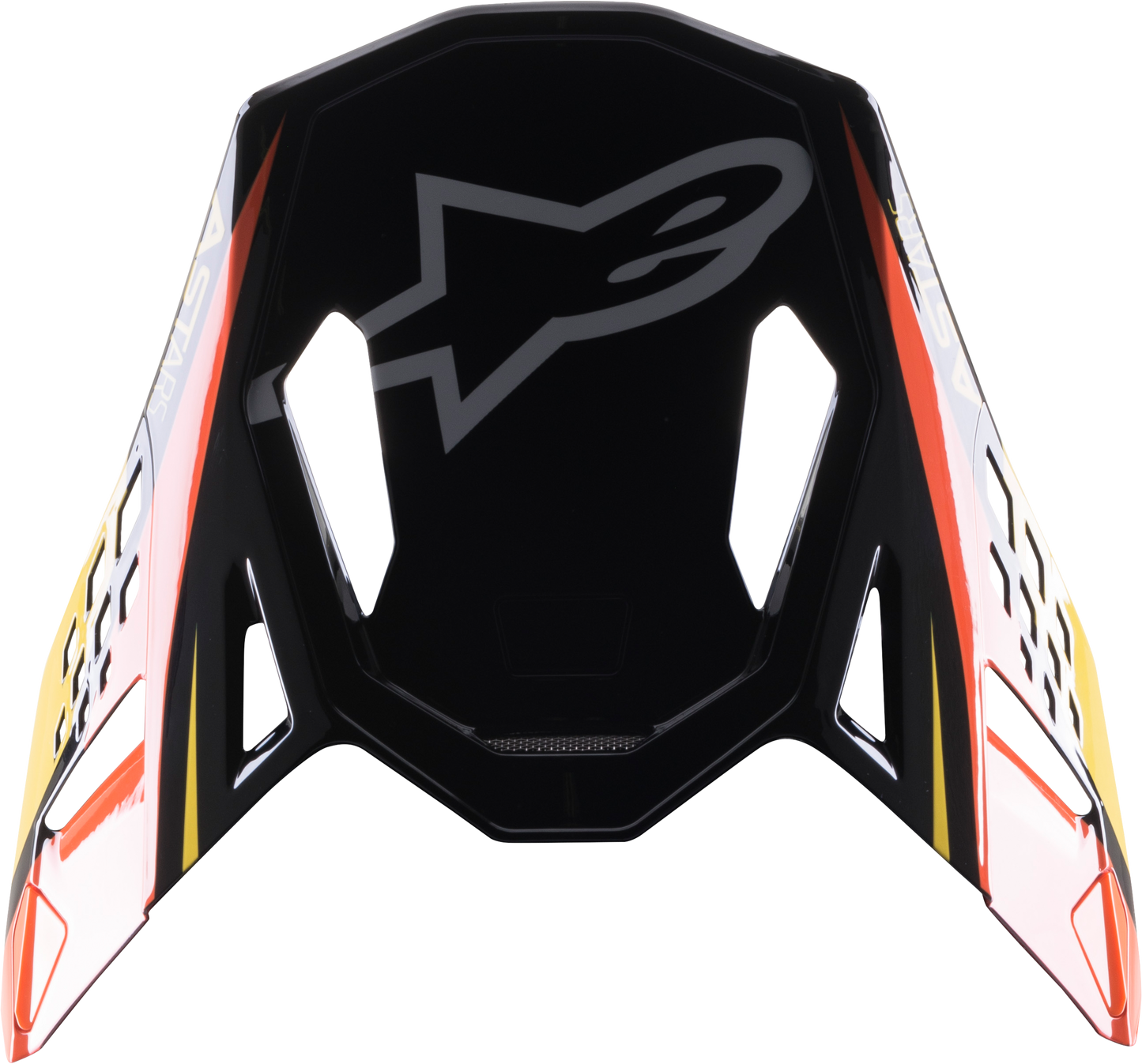 S M10 Carbon Meta2 Visor Black/Yellow/Orange Glossy