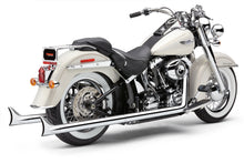Bad Hombre True Dual Fishtails Chrome Softail 07 11