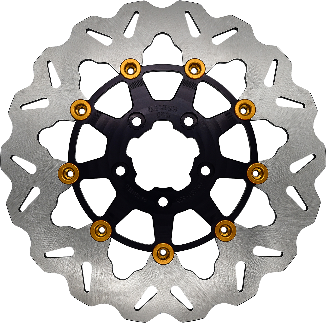 Rotor 11.8" Floating Wave Fr Black/Gold Buttons