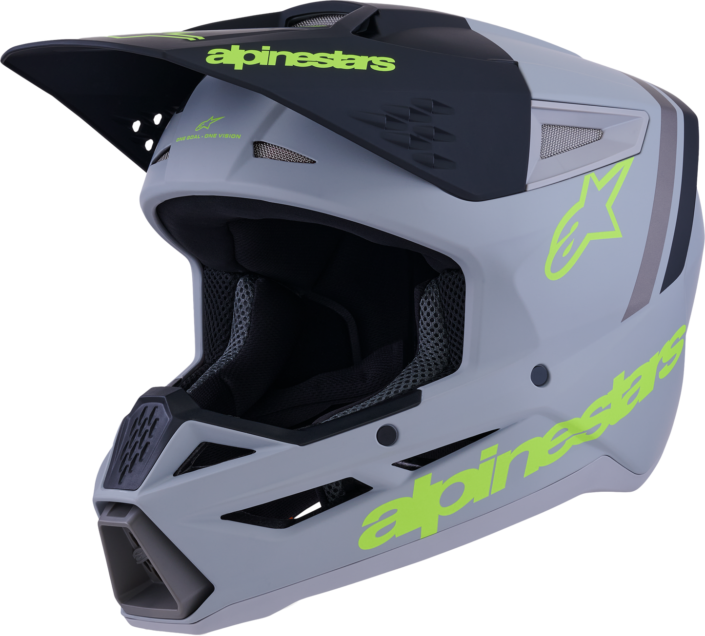 Sm3 Radium Helmet Gry/Blk/Ylw Fluo Matt Lg