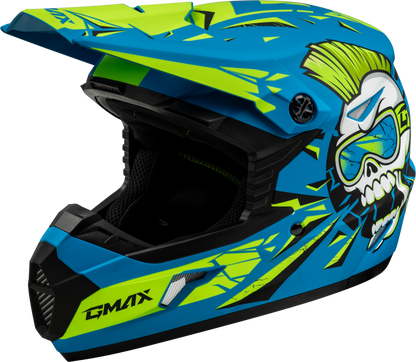 Youth Mx 46y Unstable Helmet Matte Blue/Green Ys