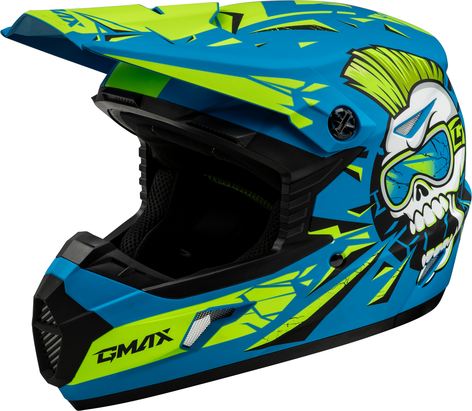 Youth Mx 46y Unstable Helmet Matte Blue/Green Ym