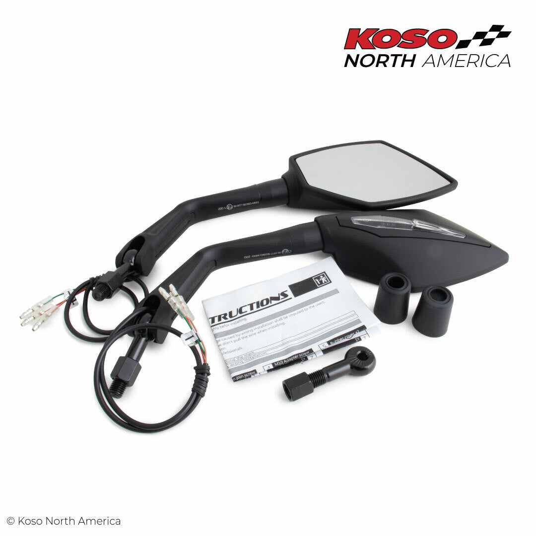 Apex M10 Mirrors W/Indicators Pr Black