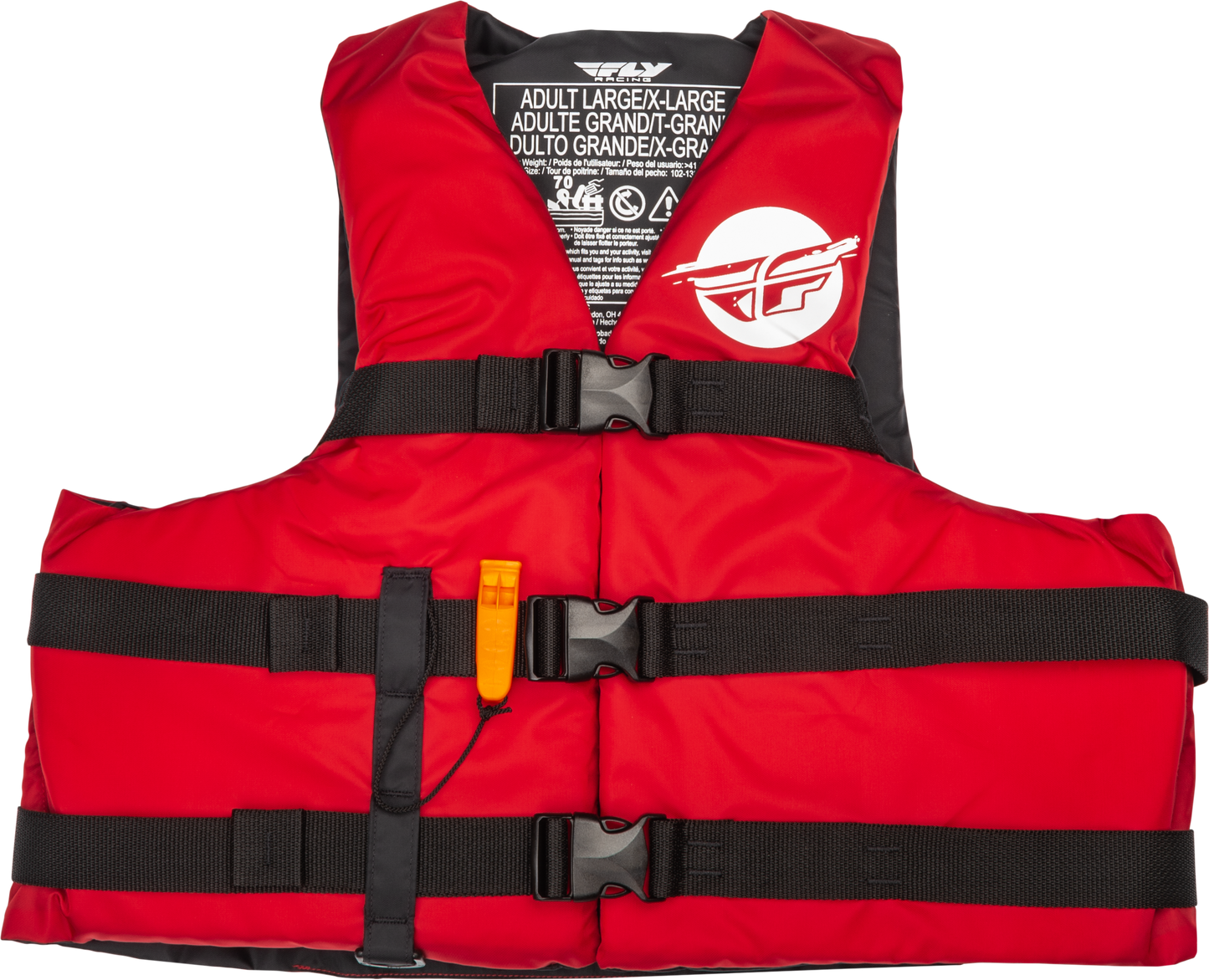 Nylon Flotation Vest Red/White Xs