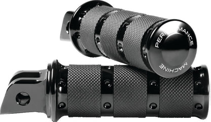 Performance Machine Footpegs XLS Rider - Black Ano