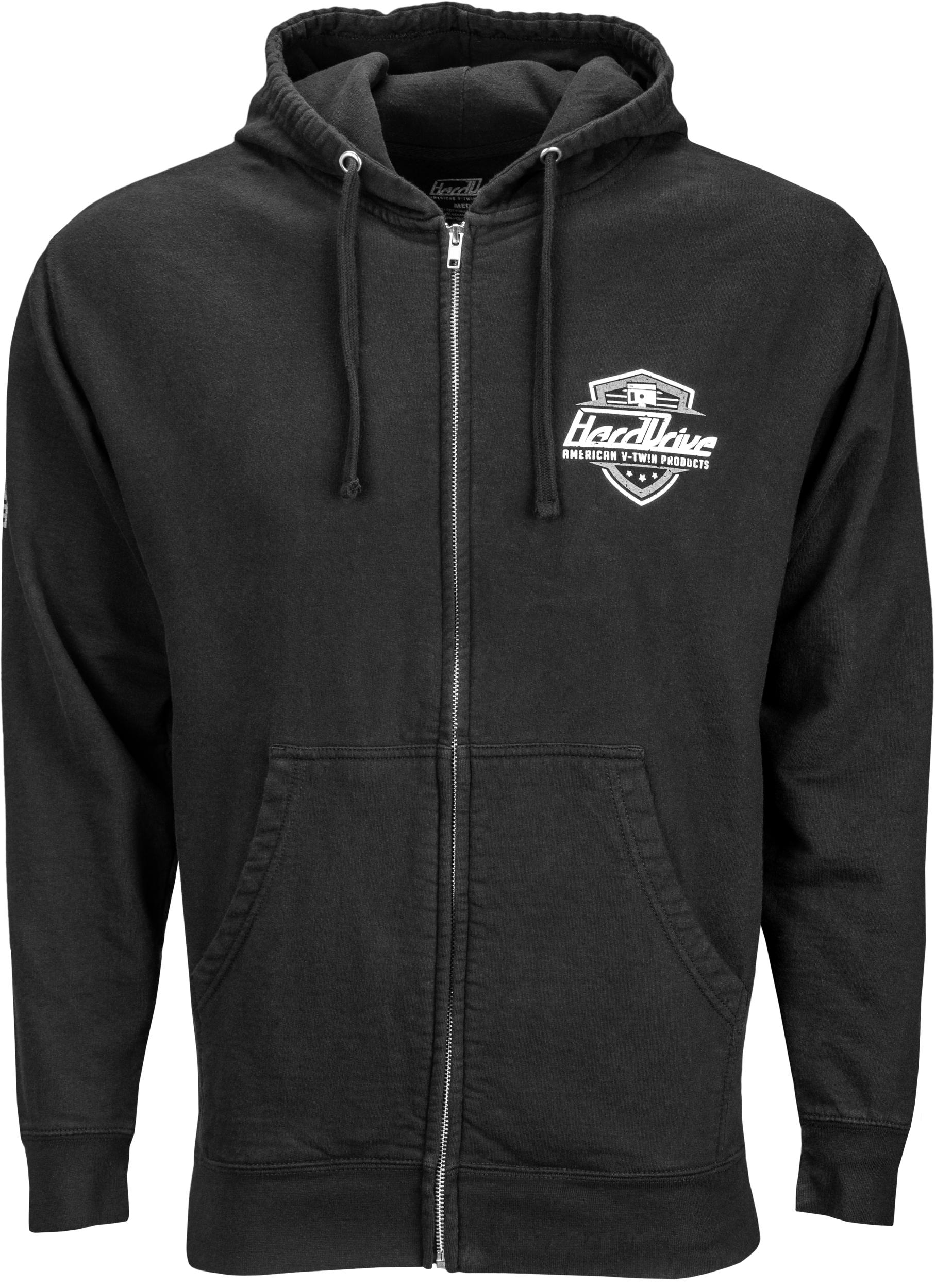 Harddrive Shield Hoodie Black/White Lg