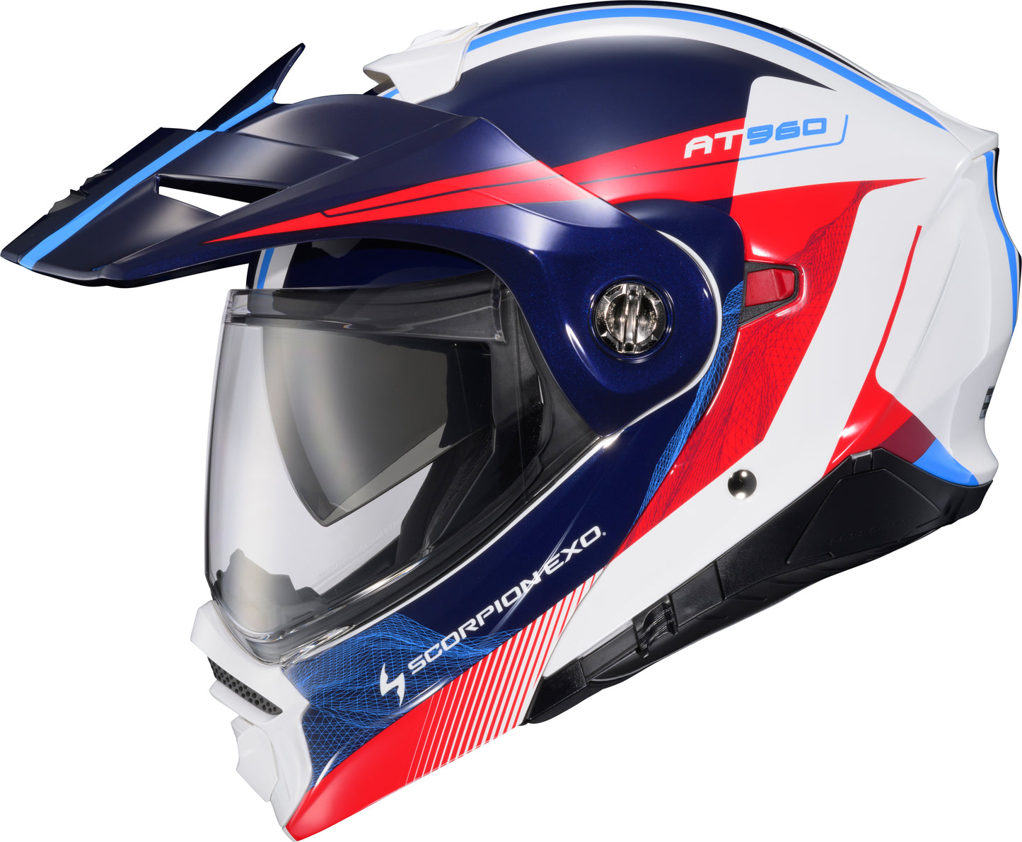Exo At960 Modular Helmet Topographic 2 Red/Wht/Blue Xl