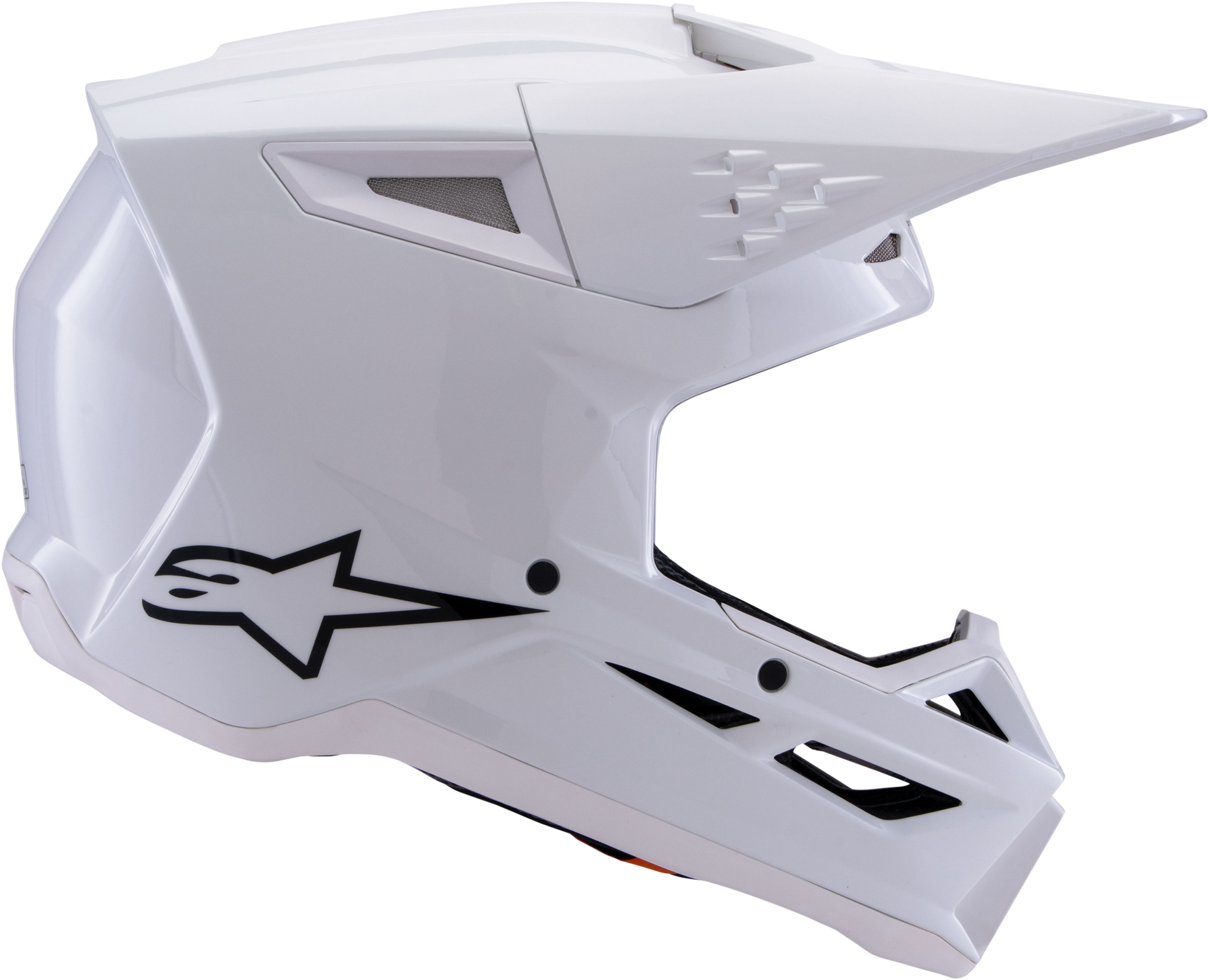 Sm3 Solid Helmet White Glossy Lg