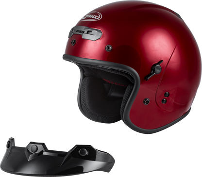 Gm 32 Open Face Helmet Candy Red Lg