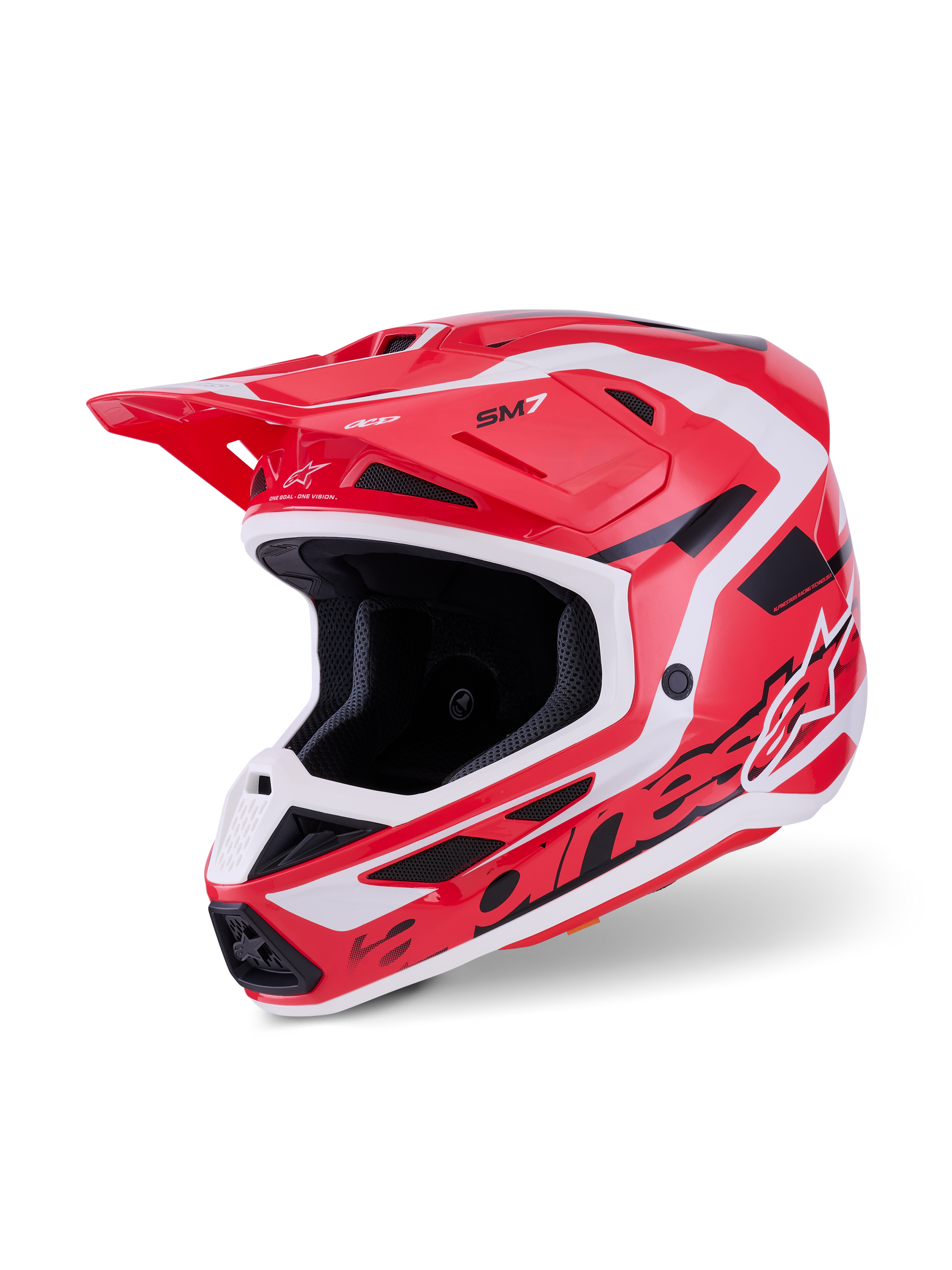 Sm7 Deed Helmet Red/Blk/Wht Glossy Xl