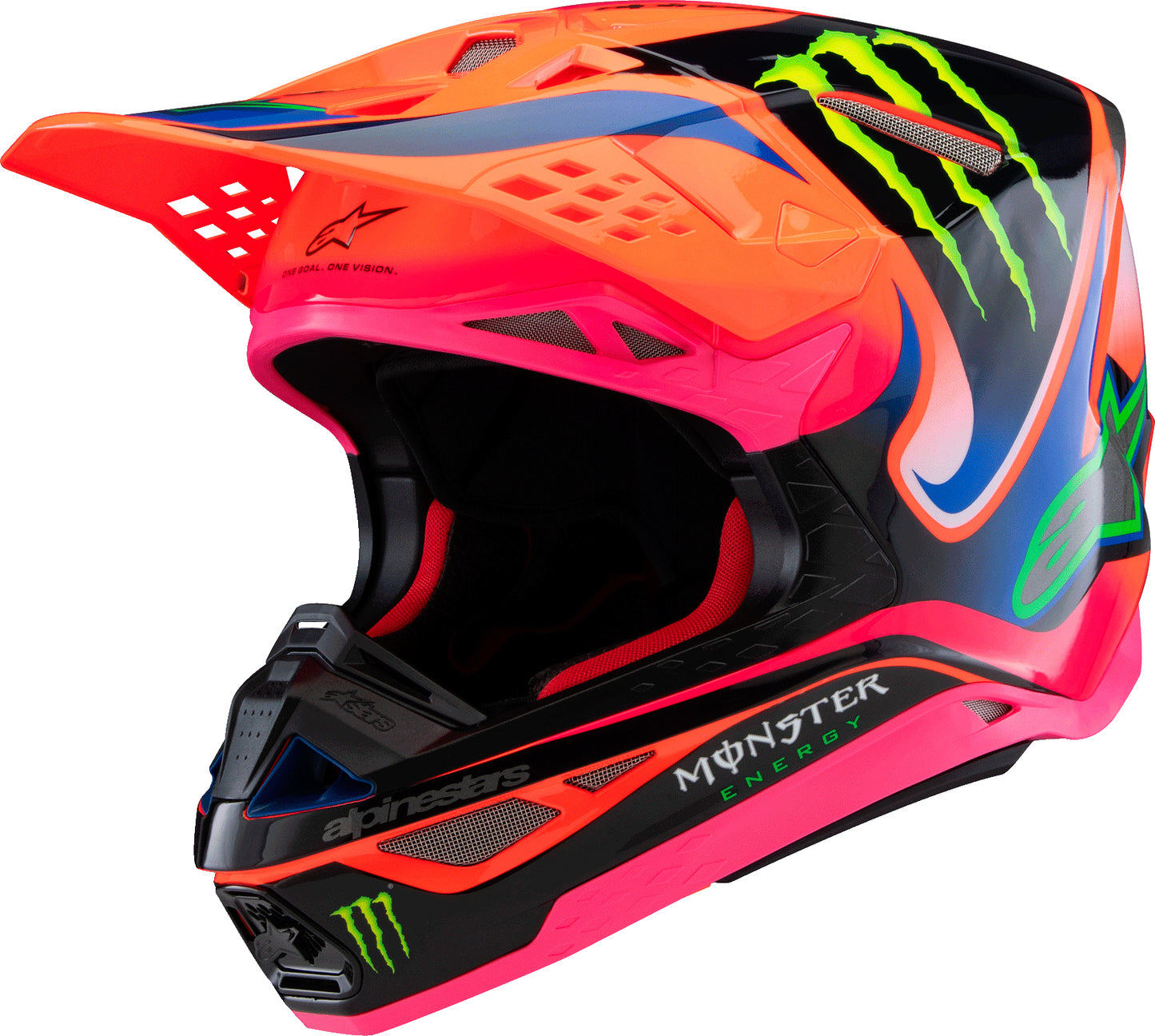 S M10 Deegan Helmet Orng Flo/Prpl/Pnk Fluo Xs