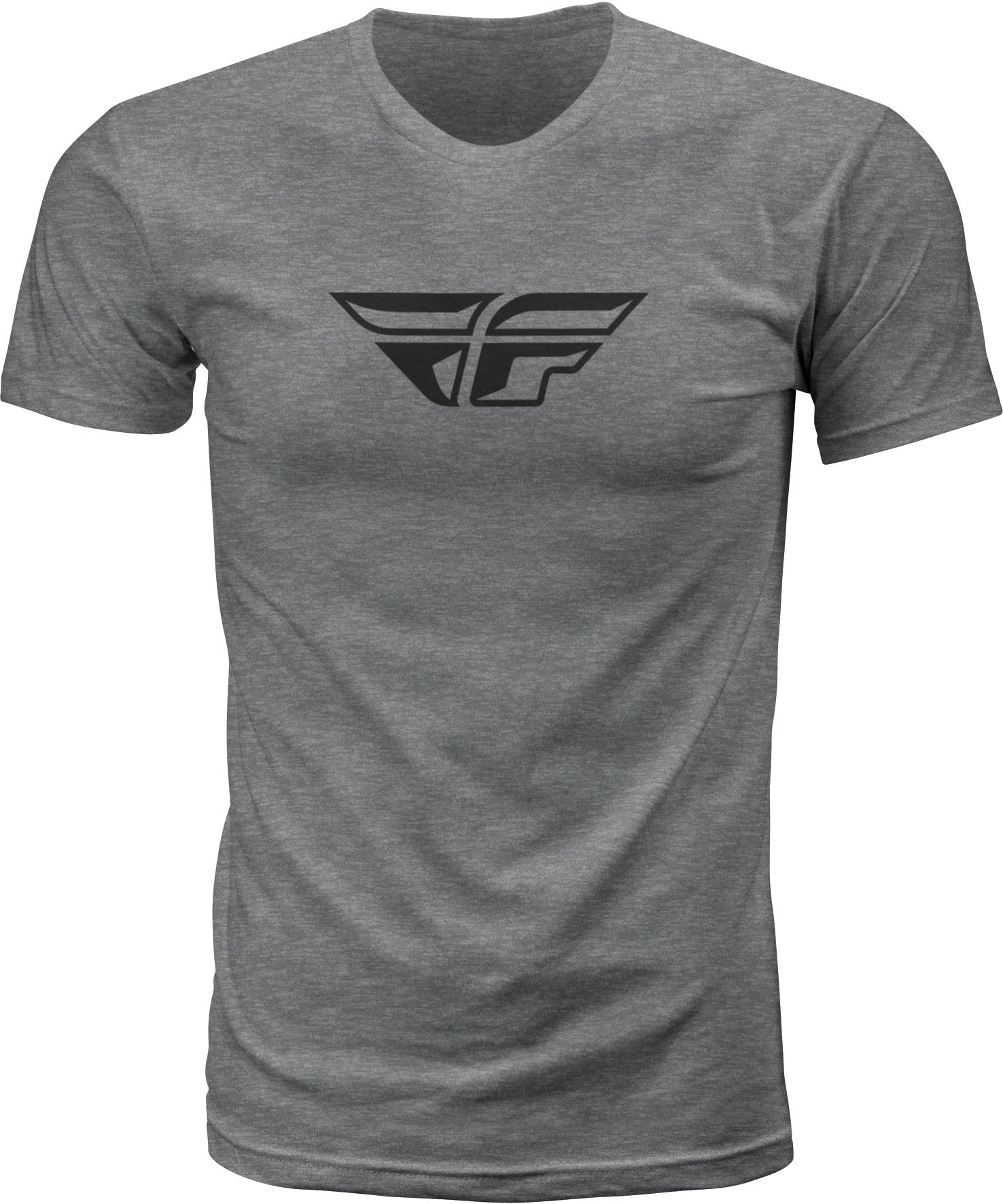 Fly F Wing Tee Dark Grey Heather Sm