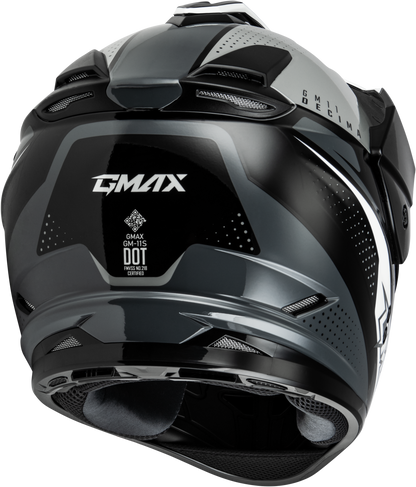Gm 11 Decima Helmet Black/Grey/White Md