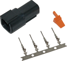 Deutsch Dtm 4 Pin Blk Receptcl W/4 Trmnls/Wdglck Hd74104 98bk
