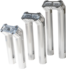 H/D Billet Risers 8" Raw Kickback