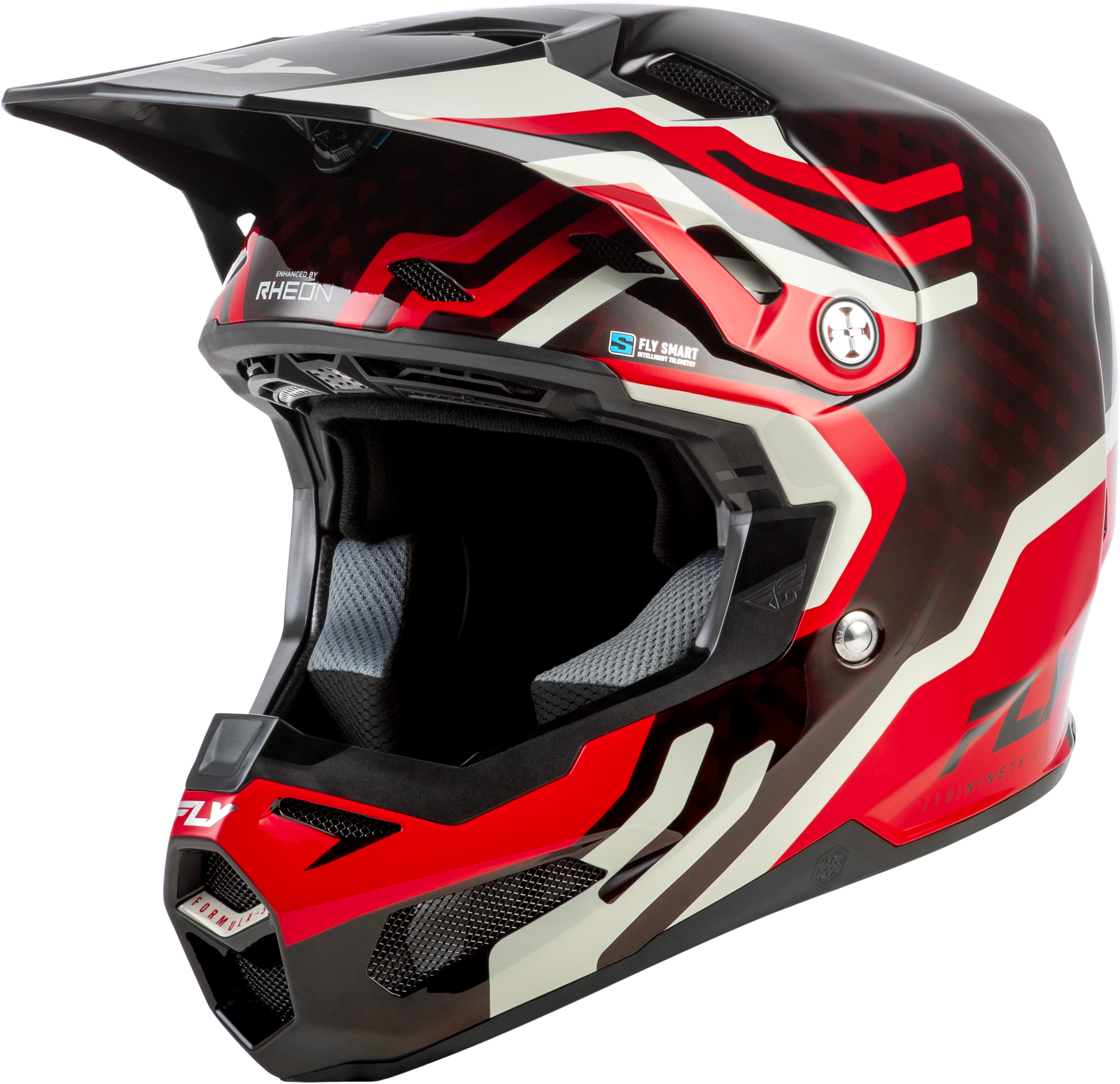 Formula S Carbon Byte Helmet Red Carbon/Red/Grey Lg