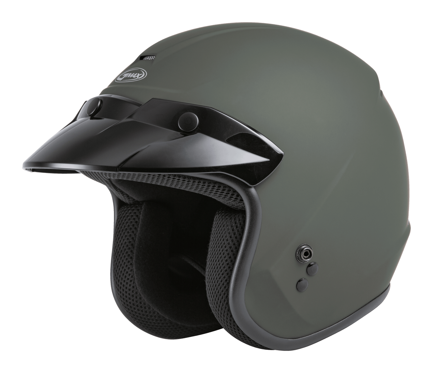 Of 2 Open Face Helmet Matte Green Xs