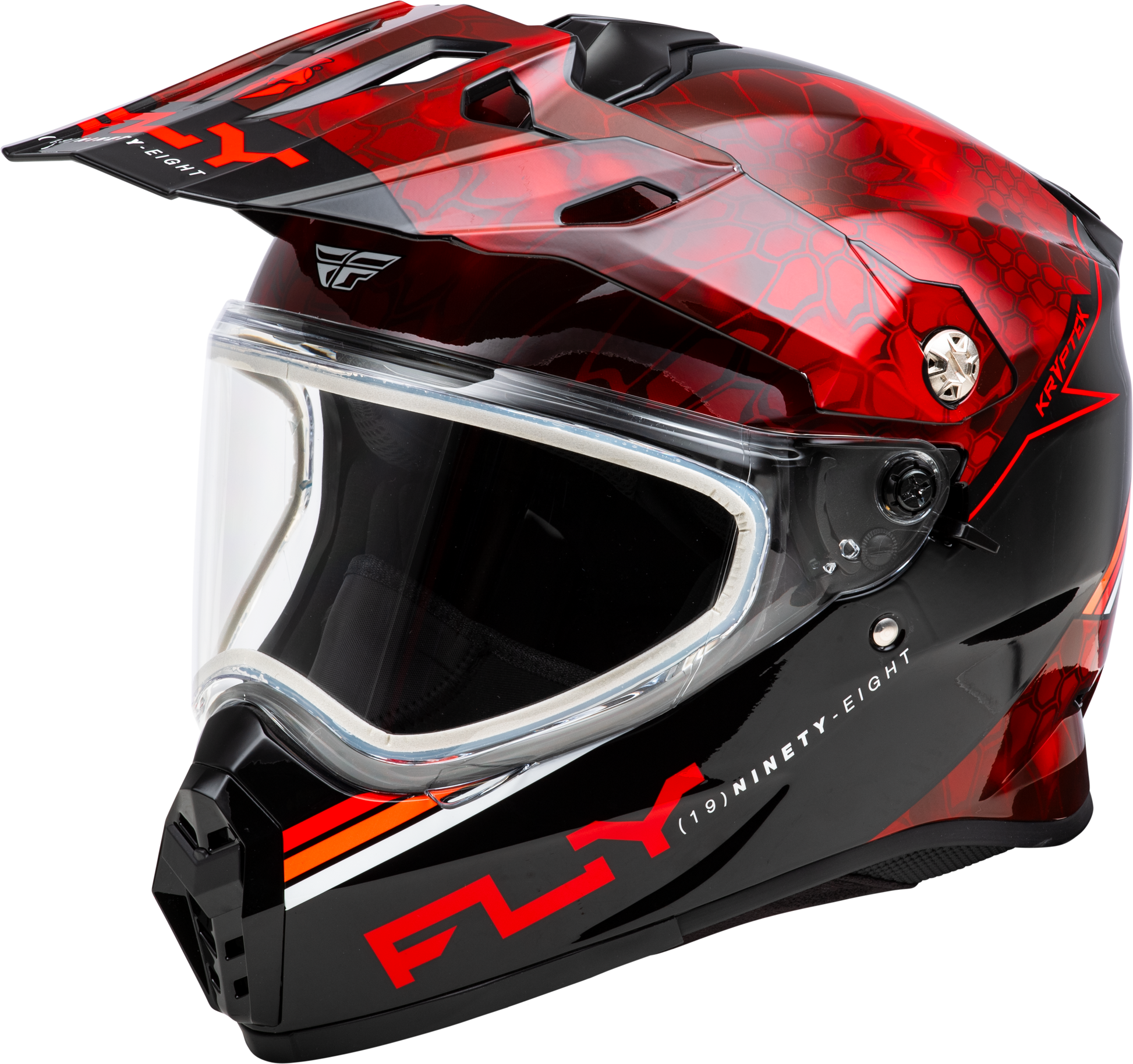 Trekker Cw Conceal Helmet Dual Shld Red/Black Lg