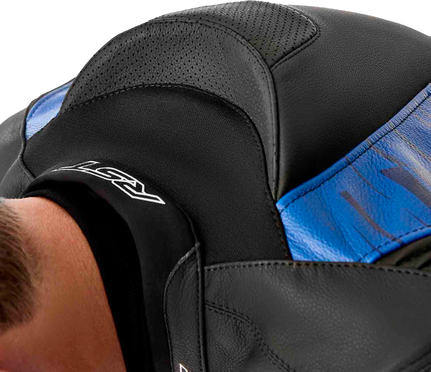 Tractech Evo D3o Jacket Blk/Blue Leather Lg
