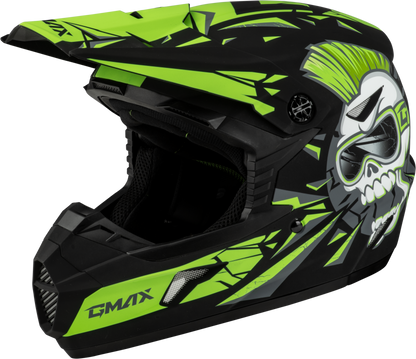 Youth Mx 46y Unstable Helmet Matte Black/Green Yl