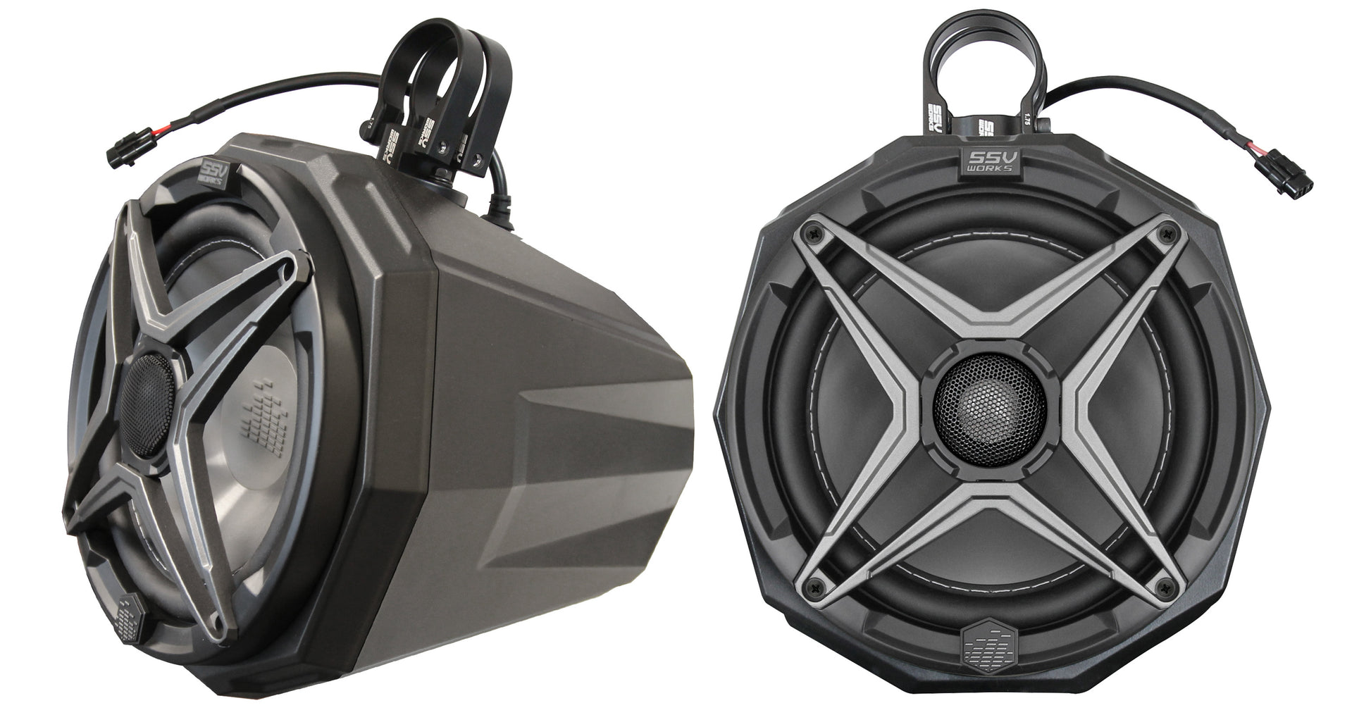8" Cage Mount Pod Ssv Speaker 1.75" Roll Cage
