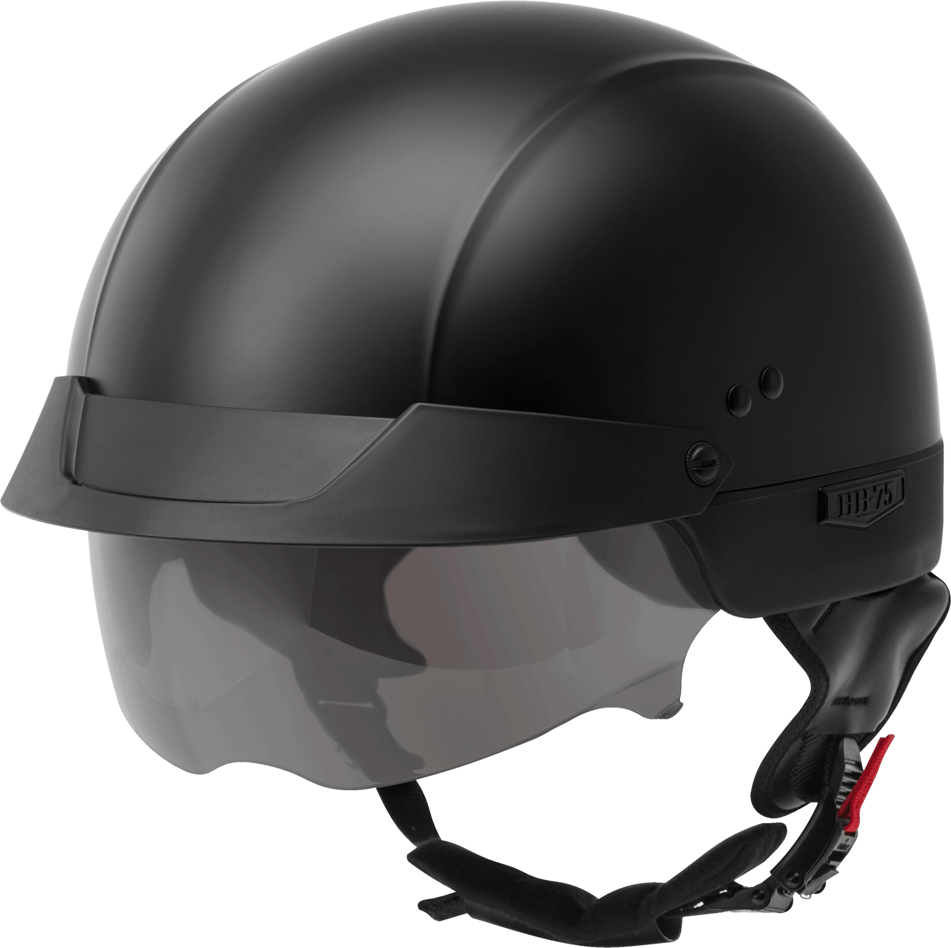 Hh 75 Half Helmet Matte Black Xs