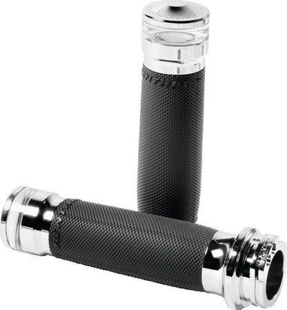 Performance Machine Contour Led Handle Grip Set - Chrome