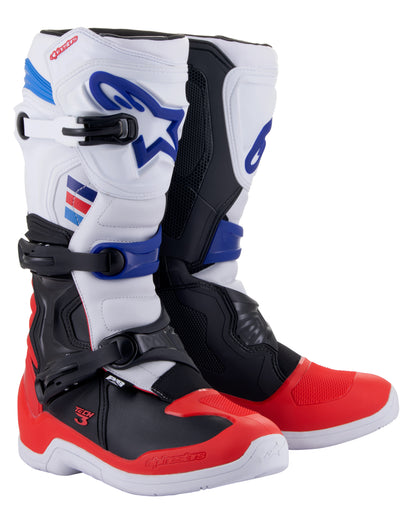 Tech 3 Boots White/Red/Blue Sz 6